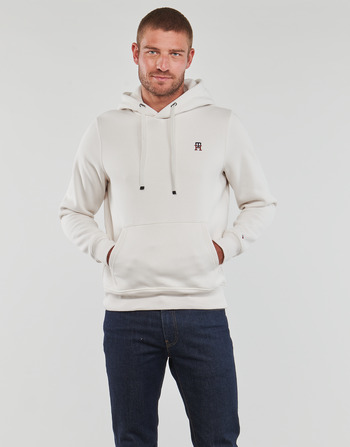 Clothing Men sweaters Tommy Hilfiger SMALL IMD HOODY Ecru