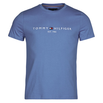 Clothing Men short-sleeved t-shirts Tommy Hilfiger TOMMY LOGO TEE Blue