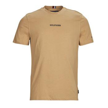 Clothing Men short-sleeved t-shirts Tommy Hilfiger MONOTYPE SMALL CHEST PLACEMENT Beige