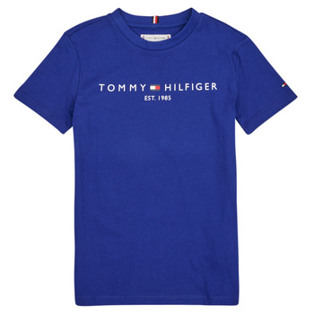 Clothing Children short-sleeved t-shirts Tommy Hilfiger ESTABLISHED LOGO Blue