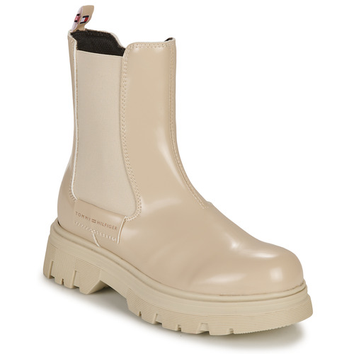 Shoes Girl Mid boots Tommy Hilfiger CRISTINE Beige