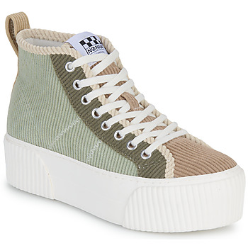 Shoes Women Low top trainers No Name IRON MID Green / Beige