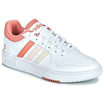Shoes Women Low top trainers Adidas Sportswear HOOPS 3.0 W White / Pink