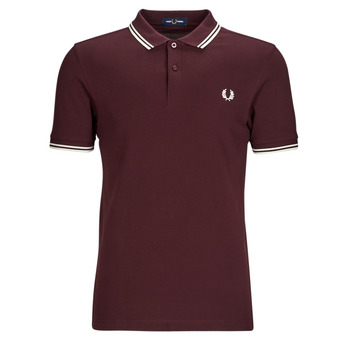 Clothing Men short-sleeved polo shirts Fred Perry TWIN TIPPED FRED PERRY SHIRT Bordeaux