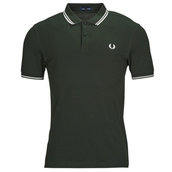 Clothing Men short-sleeved polo shirts Fred Perry TWIN TIPPED FRED PERRY SHIRT Green / White