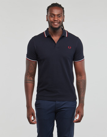 Fred Perry TWIN TIPPED FRED PERRY SHIRT Marine / White / Red