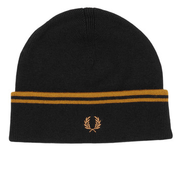 Accessorie Men hats Fred Perry TWIN TIPPED MERINO WOOL BEANIE Marine / Brown