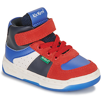 Shoes Children High top trainers Kickers KICKALIEN Red / Marine / Blue