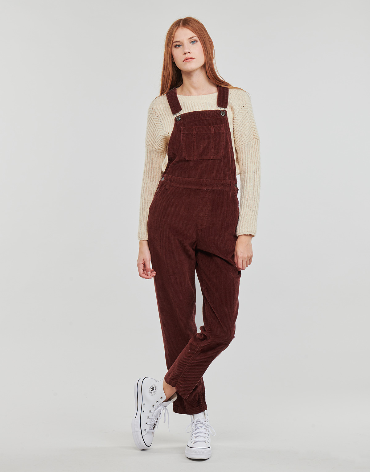 Clothing Women Jumpsuits / Dungarees Roxy ETERNAL CHANGE CORD Brown