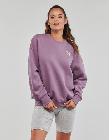 Clothing Women sweaters Under Armour Essential Flc OS Crew Violet