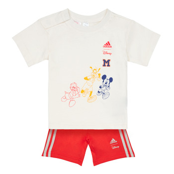 Clothing Children Sets & Outfits Adidas Sportswear DY MM T SUMS White / Red