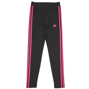 Clothing Girl leggings Adidas Sportswear 3S TIG Black / Fuschia