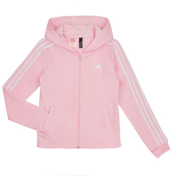 Clothing Girl Jackets adidas Performance TR-ES 3S FZH Pink / White