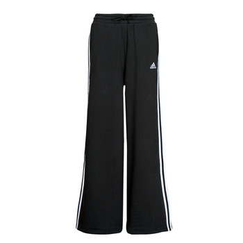 Clothing Women Tracksuit bottoms Adidas Sportswear 3S FT WIDE PT Black / White