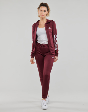 Clothing Women Tracksuits Adidas Sportswear LINEAR TS Brown / White