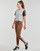 Clothing Women leggings Adidas Sportswear LIN LEG Brown / White