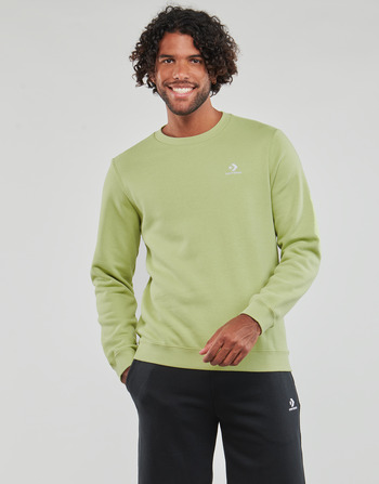 Clothing Men sweaters Converse GO-TO EMBROIDERED STAR CHEVRON FLEECE CREW SWEATSHIRT Green