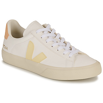 Shoes Low top trainers Veja CAMPO White / Yellow / Orange