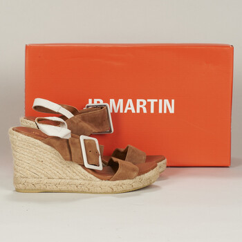 Shoes Women Espadrilles JB Martin 1IRINA Goat / Velvet / Camel / Chalk
