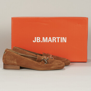 Shoes Women Loafers JB Martin MAYA Velvet / Perfo / Camel