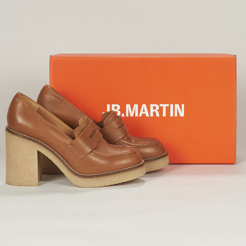 Shoes Women Loafers JB Martin BRITNEY Veal / Soft / Cognac