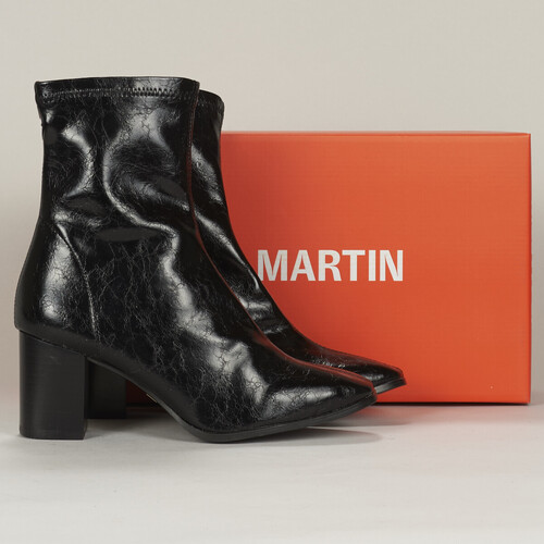 Shoes Women Ankle boots JB Martin VISION Canvas / Vintage / St / Black