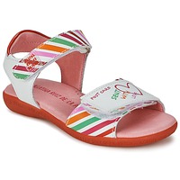 Shoes Girl Sandals Agatha Ruiz de la Prada CAZOLETA White / Multicolour