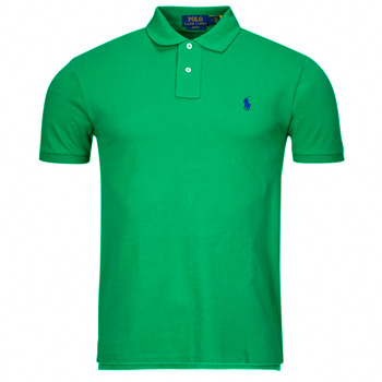 Clothing Men short-sleeved polo shirts Polo Ralph Lauren POLO AJUSTE SLIM FIT EN COTON BASIC MESH Green / Green