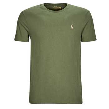 Clothing Men short-sleeved t-shirts Polo Ralph Lauren T-SHIRT AJUSTE EN COTON Kaki / Dark / Sage