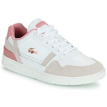 Shoes Women Low top trainers Lacoste T-CLIP White / Pink