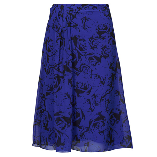 Clothing Women Skirts Esprit DRAPED MIDI Blue