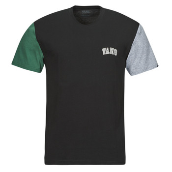 Clothing Men short-sleeved t-shirts Vans COLORBLOCK VARSITY SS TEE Black
