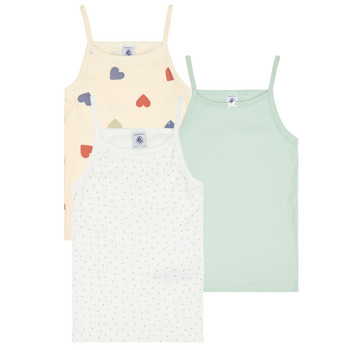 Clothing Girl Tops / Sleeveless T-shirts Petit Bateau A0A40 X3 Multicolour