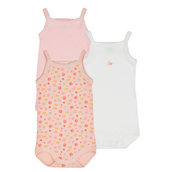 Clothing Girl Sleepsuits Petit Bateau LOT X3 Pink / Beige