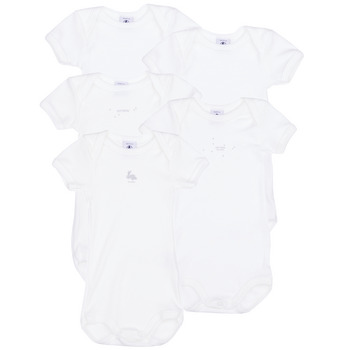Clothing Children Sleepsuits Petit Bateau A09W8 X5 White