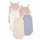 Clothing Girl Sleepsuits Petit Bateau BODY BRETELLE X5 Multicolour