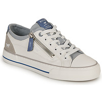 Shoes Women Low top trainers Mustang 1272310 White / Blue