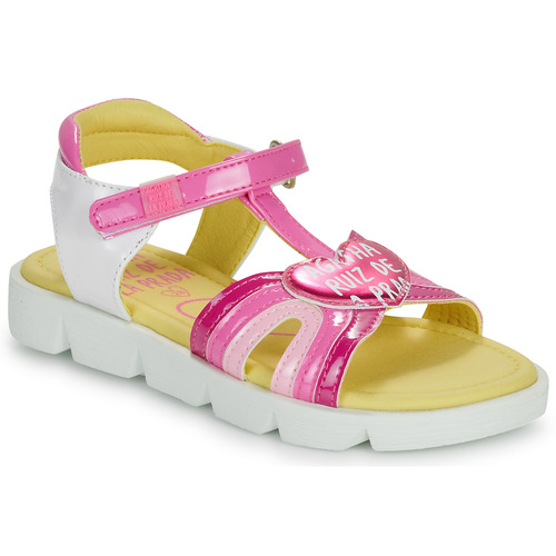 Shoes Girl Sandals Agatha Ruiz de la Prada SANDALIA CORAZON Pink / White