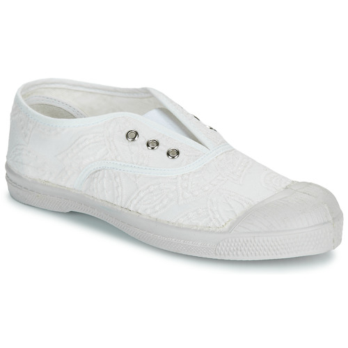 Shoes Girl Low top trainers Bensimon TENNIS ELLY BRODERIE ANGLAISE White