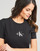 Clothing Women short-sleeved t-shirts Calvin Klein Jeans MONOLOGO SLIM TEE Black