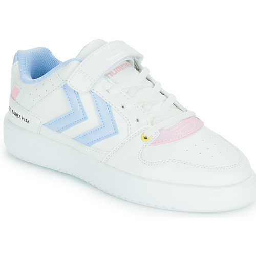 Shoes Children Low top trainers hummel ST. POWER PLAY JR White / Blue / Pink
