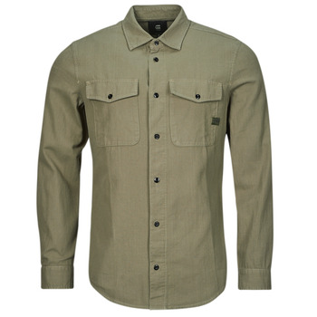Clothing Men long-sleeved shirts G-Star Raw marine slim shirt l\s Beige