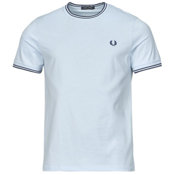 Clothing Men short-sleeved t-shirts Fred Perry TWIN TIPPED T-SHIRT Blue / Marine
