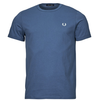 Clothing Men short-sleeved t-shirts Fred Perry RINGER T-SHIRT Blue
