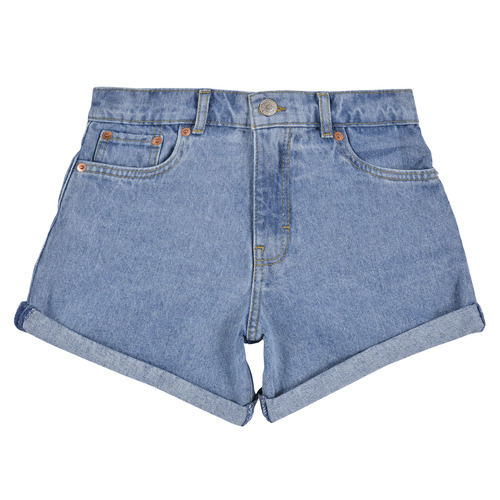 Clothing Girl Shorts / Bermudas Levi's MINI MOM SHORT W/ ROLL CUF Denim