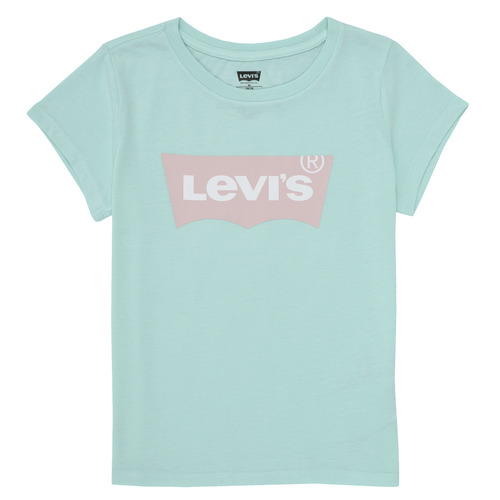 Clothing Girl short-sleeved t-shirts Levi's BATWING TEE Blue / Pastel / Pink / Pastel