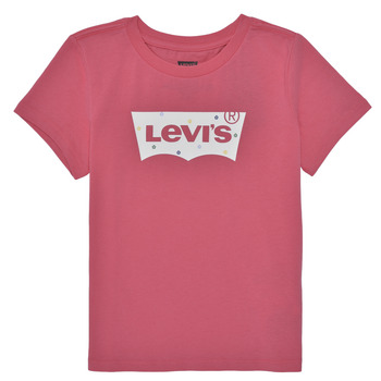 Clothing Girl short-sleeved t-shirts Levi's MULTI DAISY BATWING TEE Pink / White
