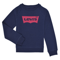 Clothing Girl sweaters Levi's BATWING CREWNECK SWEATSHIRT Marine / Red