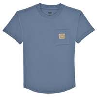 Clothing Boy short-sleeved t-shirts Levi's CURVED HEM POCKET TEE Blue