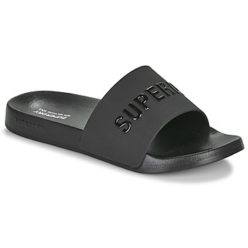 Shoes Men Sliders Superdry Sandales De Piscine À Logo Véganes Black